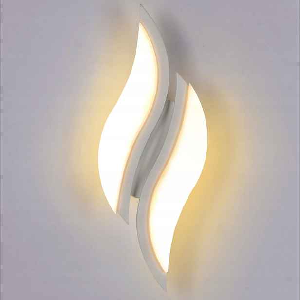 Lampa Scienna Led Kinkiet Biała Nowoczesna Do Salonu Korytarz 3000K 12W