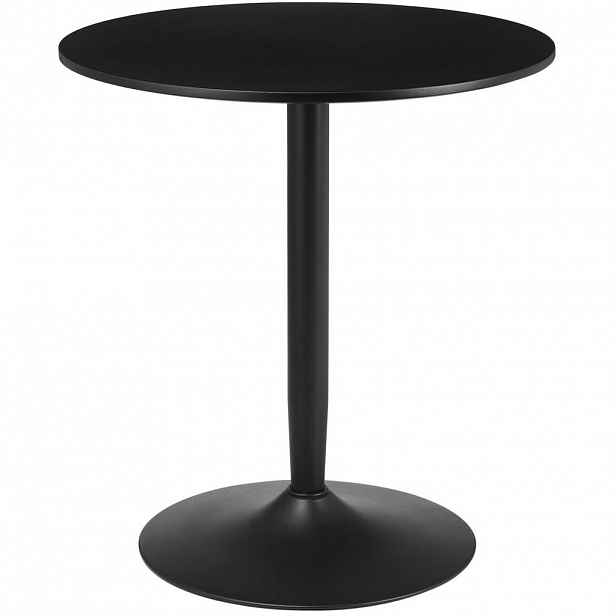 Modfu JÍDELNÍ stůl z MDF a oceli 70x70x75 cm černý pro 2 osoby, s protiskluzovou podstavou a úsporným designem