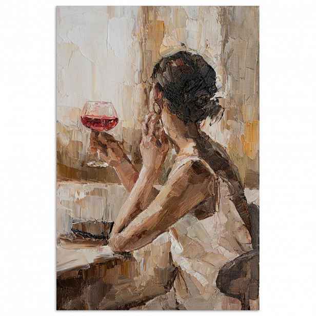 MuchoWow PLAKÁT Olejomalba - Žena - Víno 20x30 cm