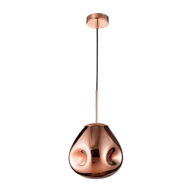 Skleněné závěsné svítidlo v růžovo zlaté barvě ø 25 cm Lava – Nova Luce