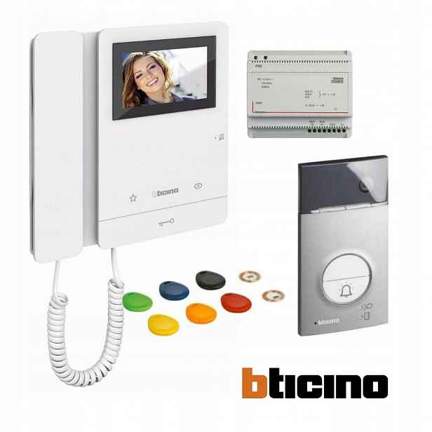 Sluchátkový videotelefon 100V16M s RFiD Bticino