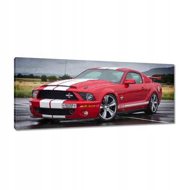 Obrazy 100x40 Červený Ford Mustang Usa