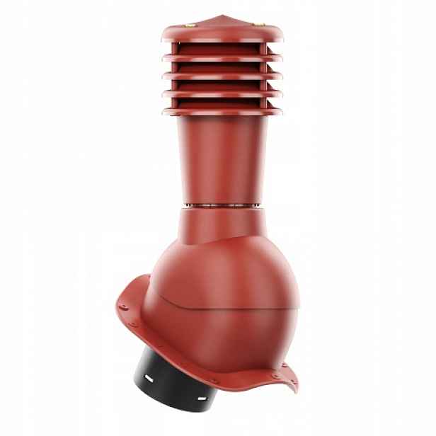 Větrací komín Smartline profil W 125 mm, nezateplený, červený