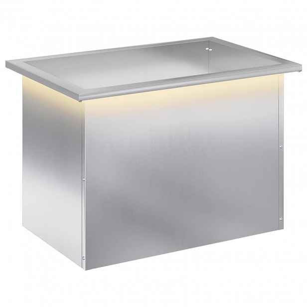 vidaXL Zahradní truhlík s LED osvětlením Stříbrná 40 × 60 × 40 cm