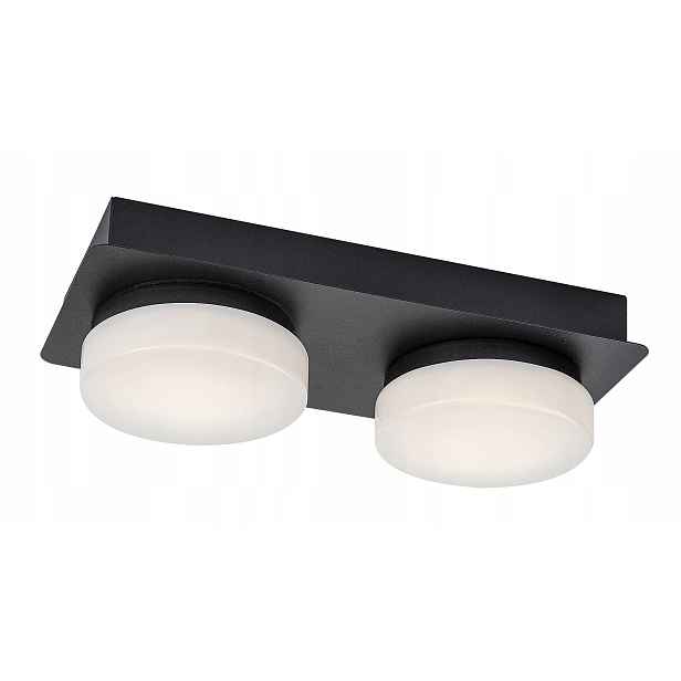 Koupelnová nástěnná lampa dvojitá Led moderní černá Rabalux