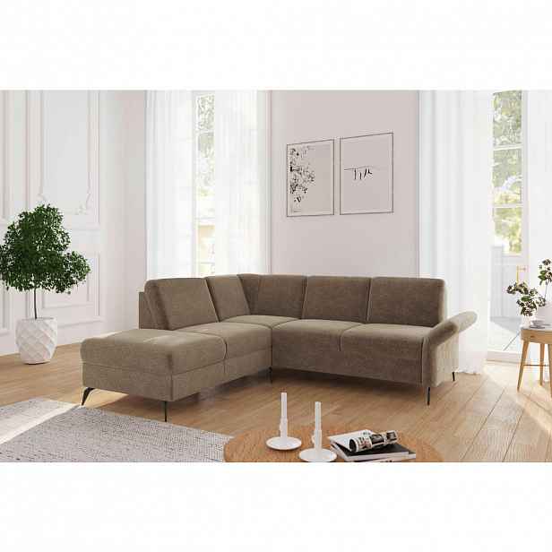 Sit & More ROHOVÁ SEDAČKA, textil, světle hnědá