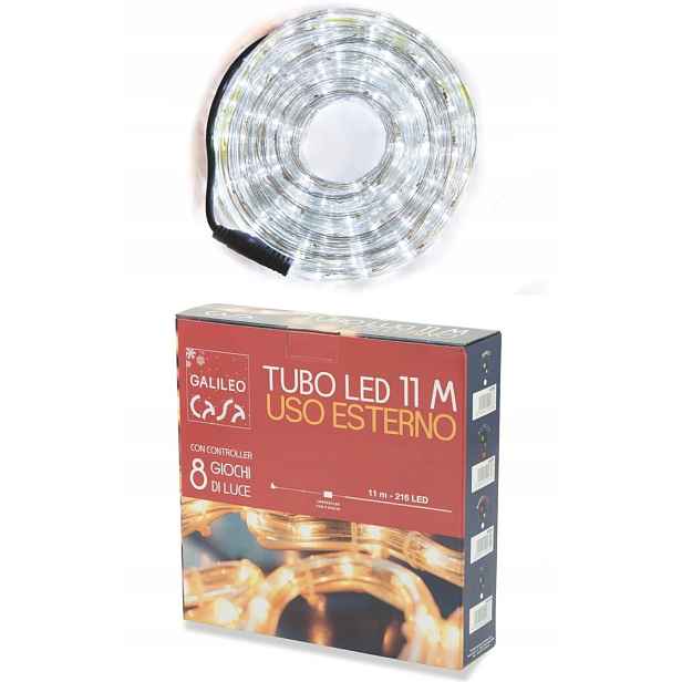 Galileo Luci Led řetěz Vnitřní Vnější 216 Led 11MT Bílá