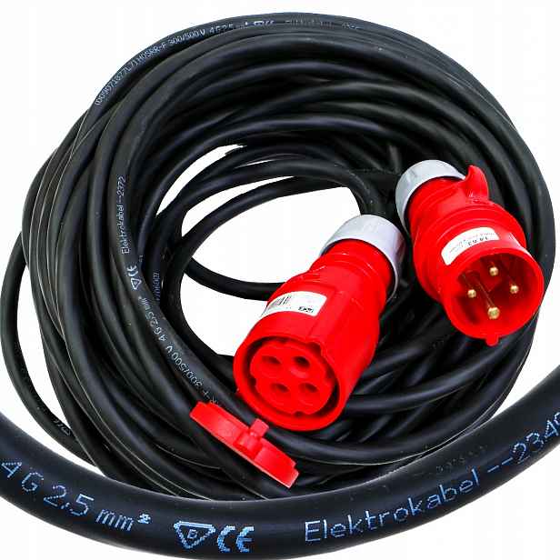prodlužovací kabel 16A 4p gumový Ow 4x2,5 22 m