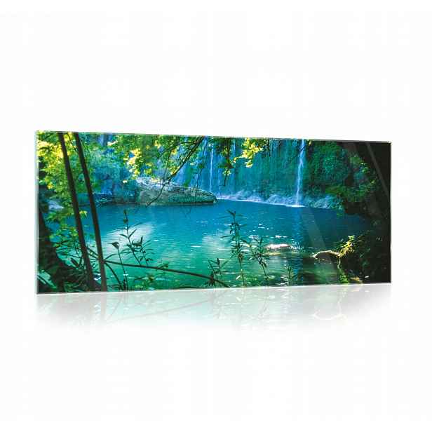 Skleněný obraz na skle Vodopád Krajina 125x50