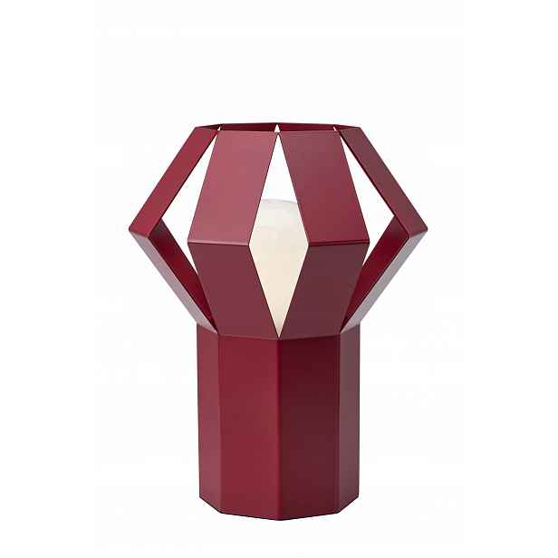 Stolní lampa Octa moderní červená, geometrický tvar 1xE27 Markslojd