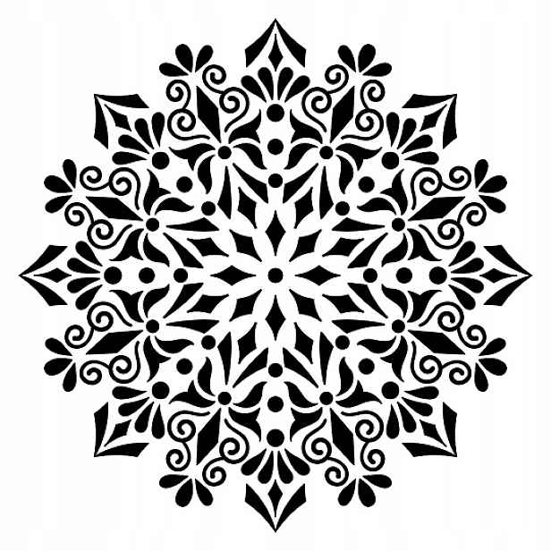 Omítací Šablona LuxBud Mandala 7g 62 x 62 cm Opakovaně použitelná