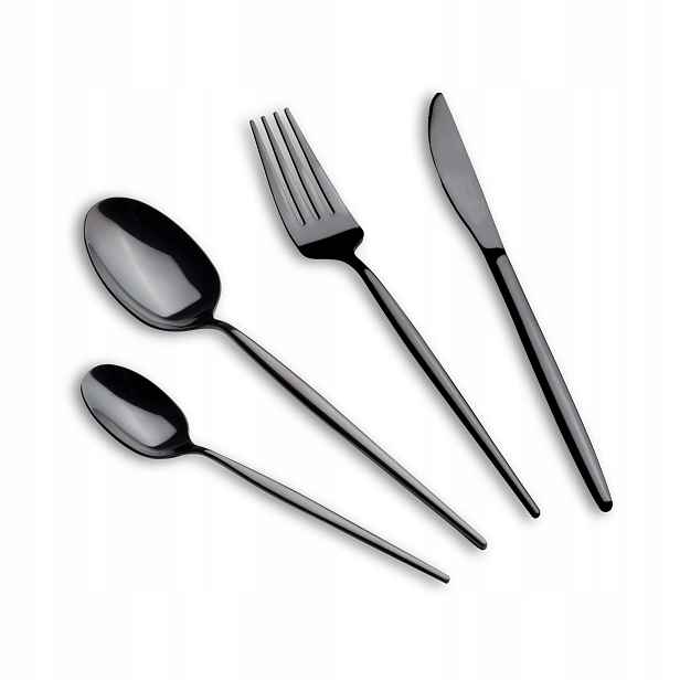 Sada příborů Berlinger Haus Shiny černá pro 6 osob BH-3069