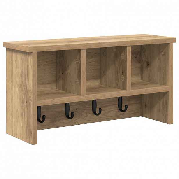 vidaXL Nástěnný věšák na kabáty Nástěnná montáž Artisanový dub