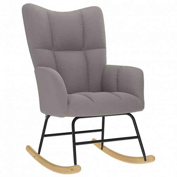 vidaXL Houpací křeslo taupe textil