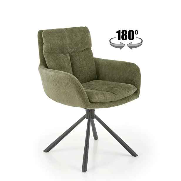 Halmar Otočná jídelní židle K495 - olivová