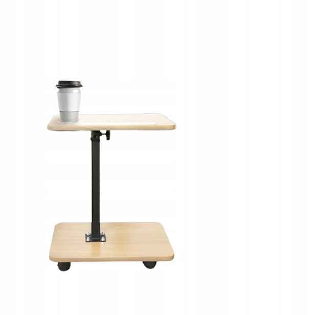 Mini stolek na kolečkách, malý, do obývacího pokoje, nastavitelná výška 45-80 cm, Bingyouth