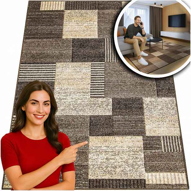 Pravý Hustý Koberec Do Obývacího Pokoje Romantic Krátké Štětiny Do Pokoje 80x150