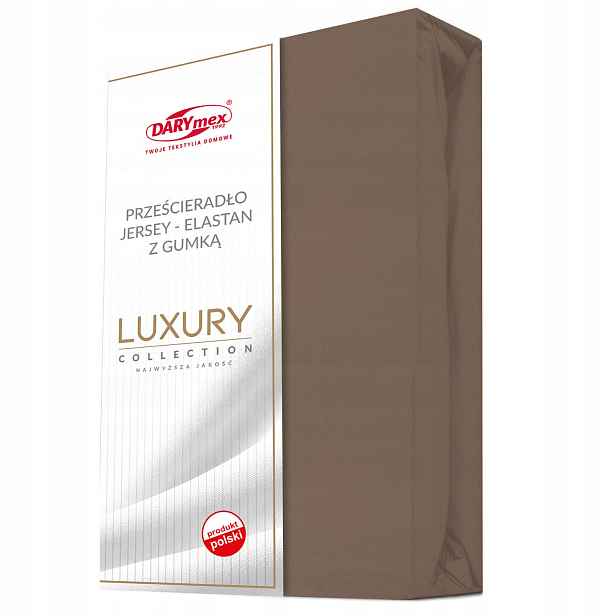 Prostěradlo jersey elastan s gumičkou 45 HNĚDÁ/140x200x30