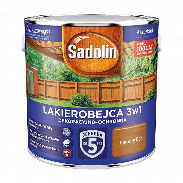 Sadolin Dekoračně-ochranná Lakobejca 3v1 2,5L Tmavý Dub