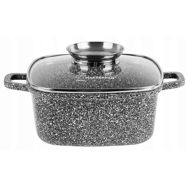 Zapékací Mísa Hrnec Mramorový 6,5 l 28 cm Indukce Plyn Masterpan 2110