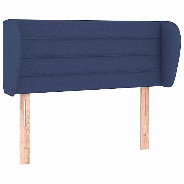 vidaXL Čelo postele typu ušák modré 103x23x78/88 cm textil