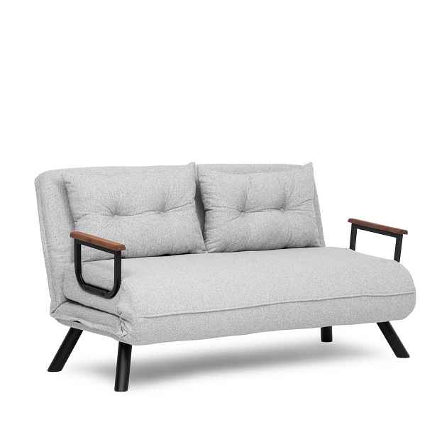 Hanah Home Dvoumístná rozkládací pohovka Seater Sando šedá II
