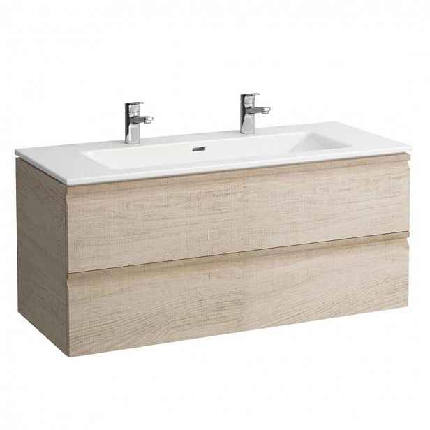 Laufen Pro S - Skříňka s dvojumyvadlem, 120x55x50 cm, 2 zásuvky, světlý dub H8619674791071