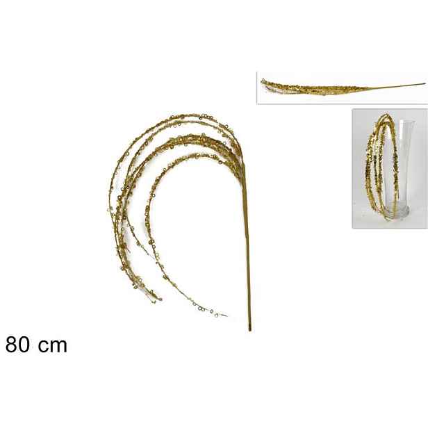 PROHOME - Dekorace vánoční zlatá 80cm