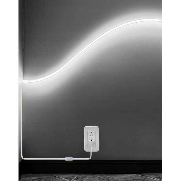 Led pásek Cob 230V 20 m studená bílá neonová světelná hadička flexibilní