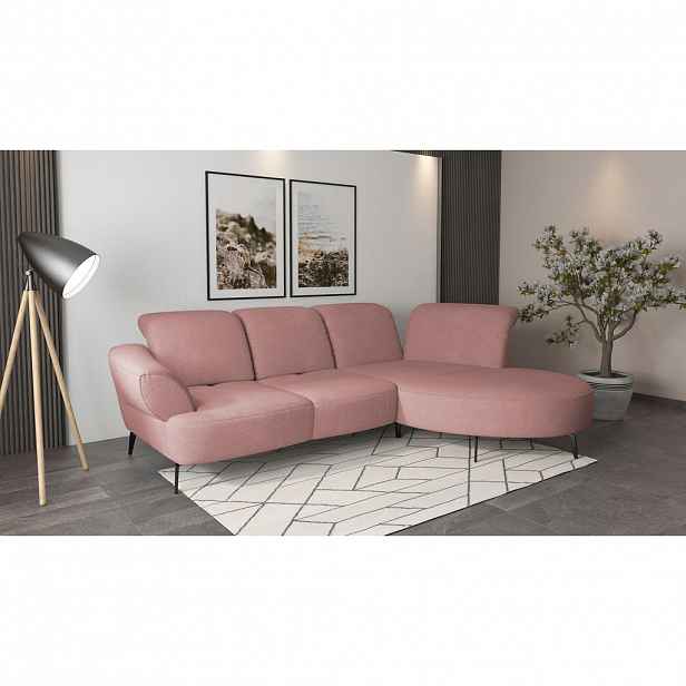 Sit & More ROHOVÁ SEDAČKA, textil, starorůžová