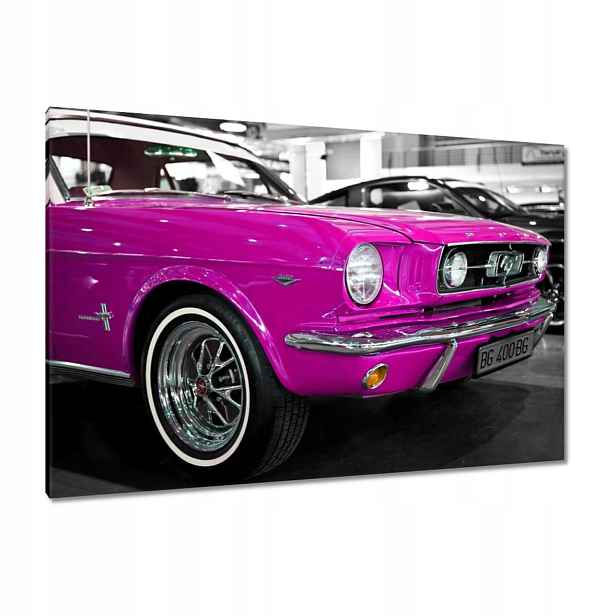 Obrazy 120x80 Růžový Ford Mustang