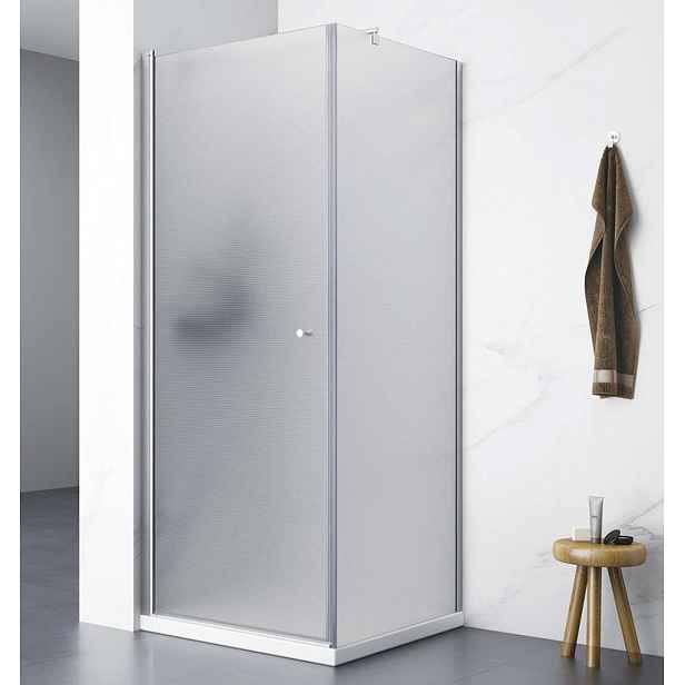 Aqualine Pilot - Sprchový kout 80x80 cm, chrom/sklo Brick PT080-01