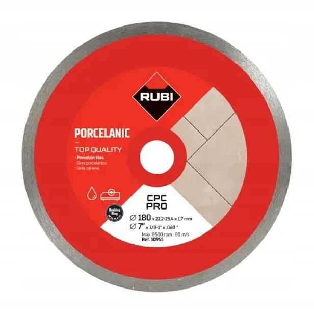 Diamantový Kotouč Pro Porcelánový Gres Cpc 180*22,2*1,7 MM Pro 30955 Rubi