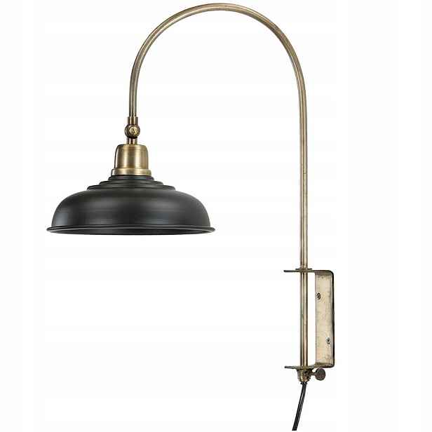Nástěnná Lampa Na Zavěšení Loft Kovová E27 Do Obývacího Pokoje Černá