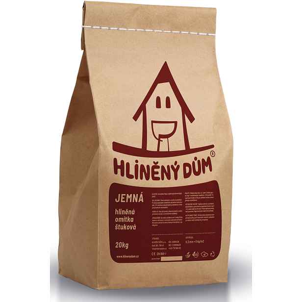 Omítka hliněná HLINĚNÝ DŮM JEMNÁ TERRA 20 kg