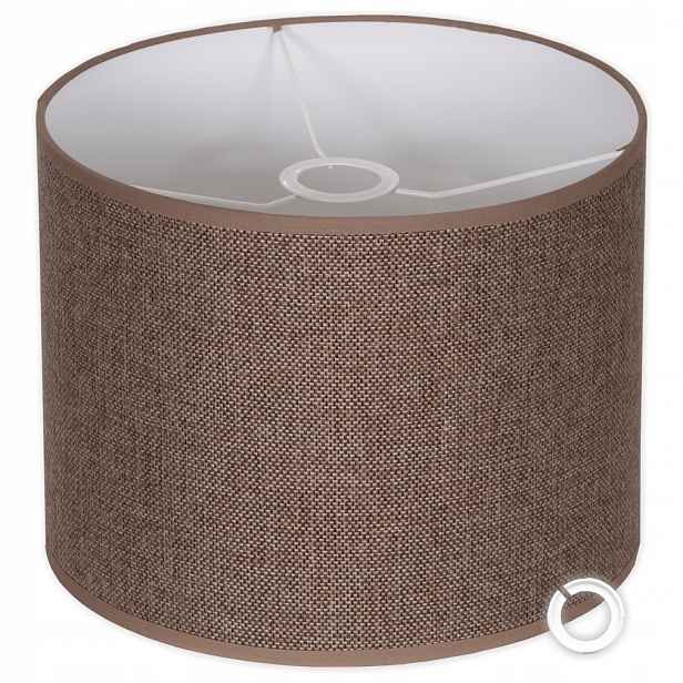 Stínidlo na lampu Hnědý Len 30 cm x 25 cm E27 E14