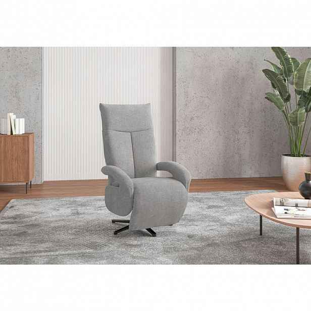 Sit & More KŘESLO, textil, světle šedá