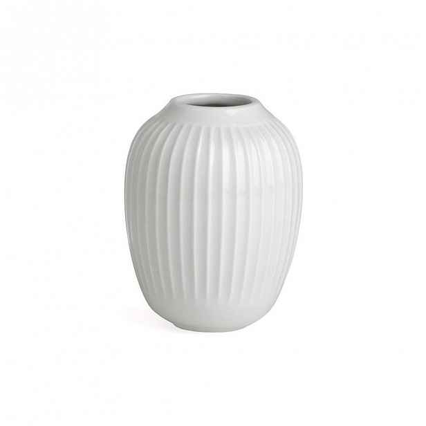 Bílá kameninová váza Kähler Design Hammershoi, výška 10 cm
