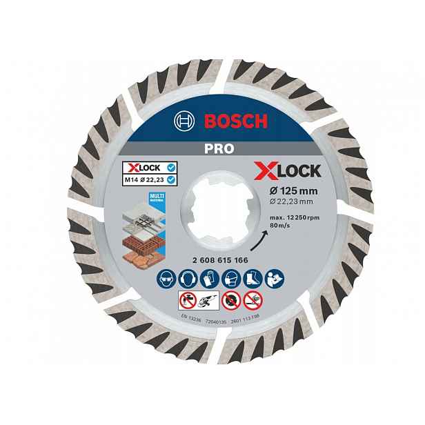 Diamantový kotouč Bosch Pro Multi Material X-Lock 125 x 22,23 mm 22,23 mm