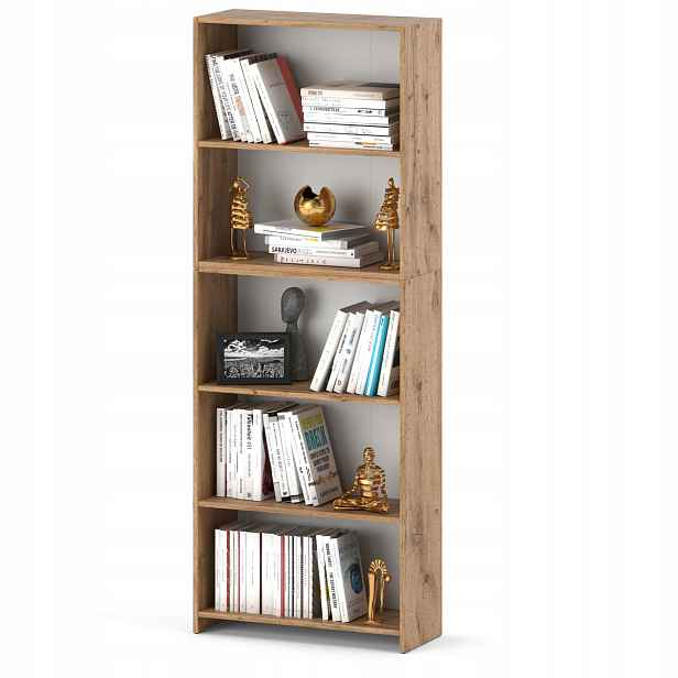 Regál na knihy a hračky dub Wotan 70 cm Skříňka Sloupek Loft Police Dřevěný
