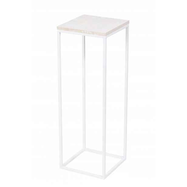 Držák Na Květináč Kovový Stojan Na Květiny Bílý 70 CM Loft Polský Výrobek