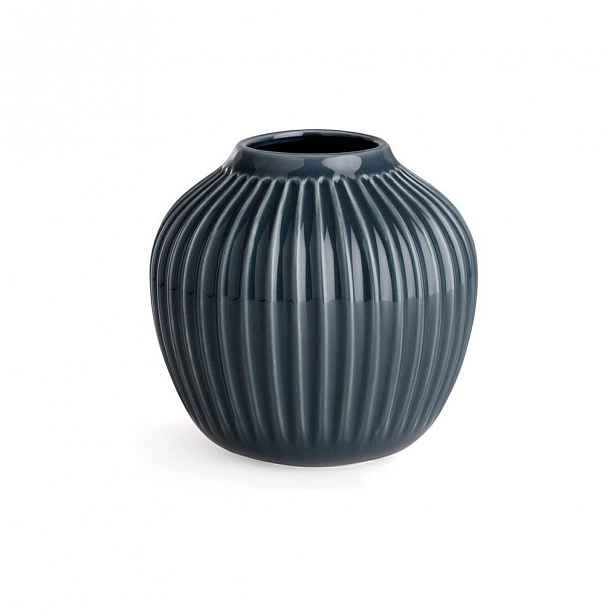 Antracitová kameninová váza Kähler Design Hammershoi, výška 12,5 cm