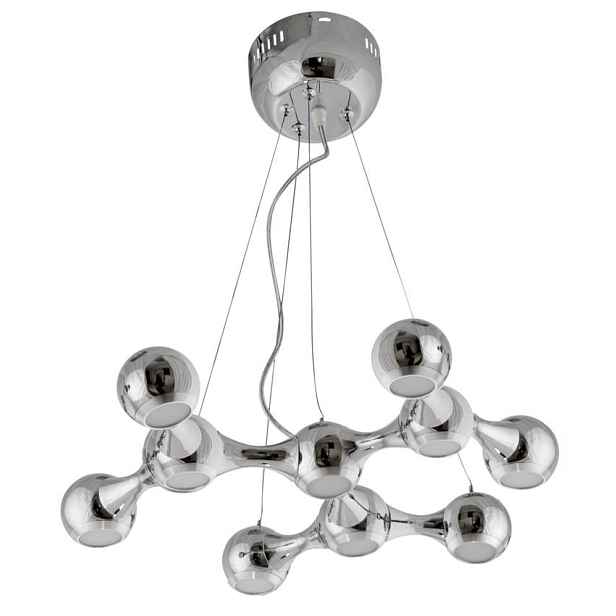 Dekorativní chromová LED závěsná lampa 10x3W 4000K Led 1