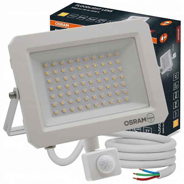 Led reflektorová lampa Halogenová Led lampa s senzorem 50W 5000lm 3000K IP65