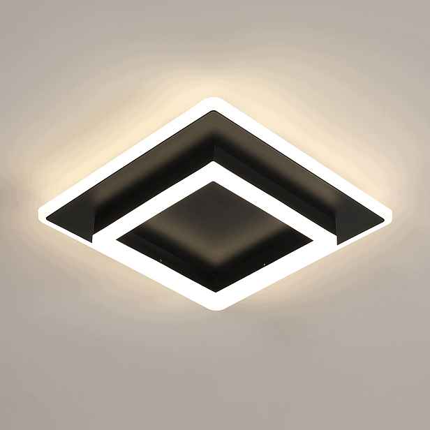 Stropní svítidlo Led černé čtvercové moderní do obývacího pokoje 30W 4500K