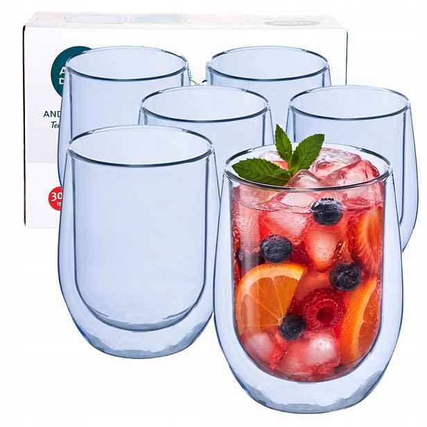 Termosklenice na kávu a barevné nápoje Hrnky Altom Design 300 ml 6 Ks
