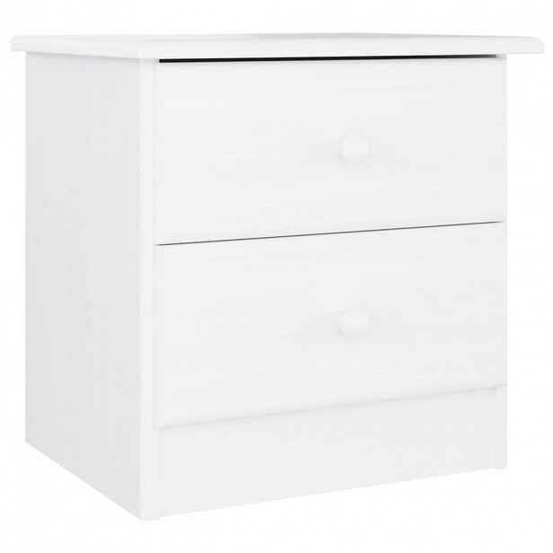 vidaXL Noční stolek ALTA bílý 41 x 35 x 41 cm masivní borové dřevo