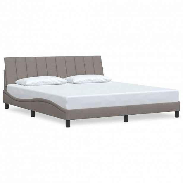 vidaXL Rám postele bez matrace Hanko taupe 180 x 200 cm textil