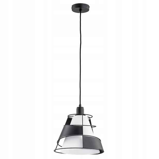 Alfa Závěsná lampa Ondo černobílá E27 1x60W nastavitelná 90 cm
