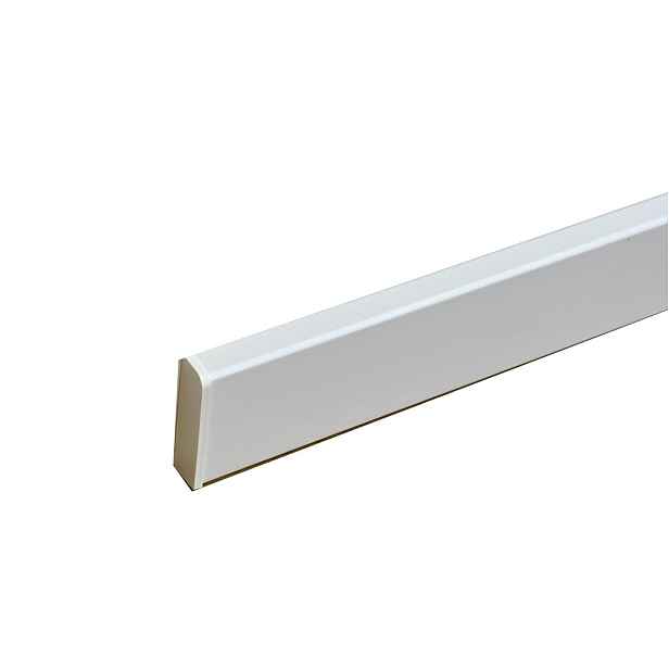 Soklová lišta SPC RIGID White 2 m, spojka 2 ks, bílá, Egibi